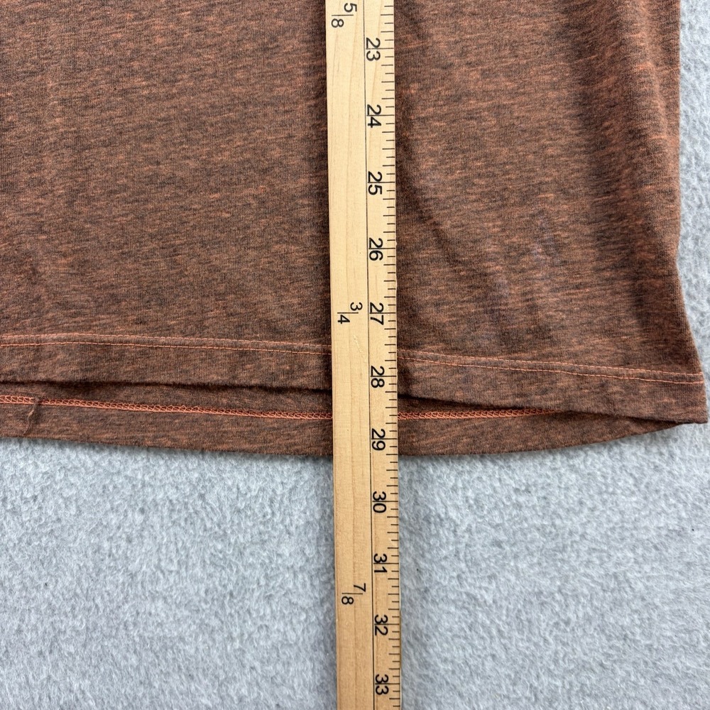Gustin T Shirt Mens Large Rust Brown Slub Cotton Blend Blank Crewneck Tee USA - Picture 8 of 8